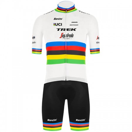 Tenue Maillot + Cuissard à Bretelles 2020 Trek-Segafredo UCI World Champion N001